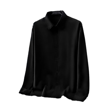 Ανδρικό λευκό πουκάμισο με μακριά μανίκια, business casual, χωρίς σιδέρωμα, αντιρυτιδικό