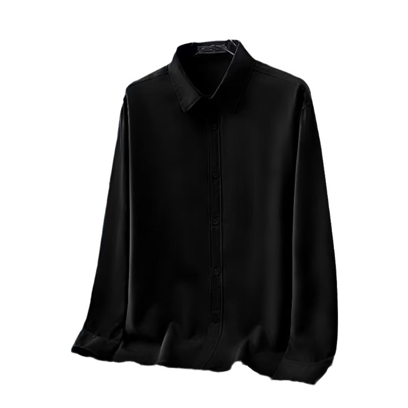 Ανδρικό λευκό πουκάμισο με μακριά μανίκια, business casual, χωρίς σιδέρωμα, αντιρυτιδικό