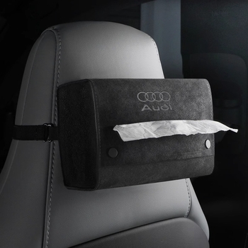 Držač maramica za Audi, plišasti viseći držač papirnatih maramica za automobil, kompatibilan s modelima A6L, A4L/A3, A7L, Q5L, Q2L, Q3