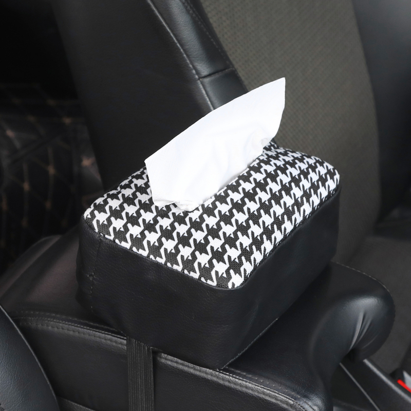 Kutija za maramice u automobilu s naslonom i stražnjim dijelom sjedala, višenamjenski viseći organizator od kože i ice silk materijala
