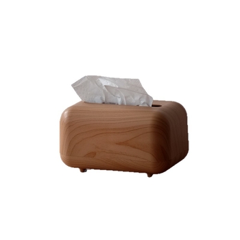 Stolna kutija za maramice od plastike s uzorkom drveta, magnetsko pričvršćivanje, opružni protuklizni sustav za dnevni boravak