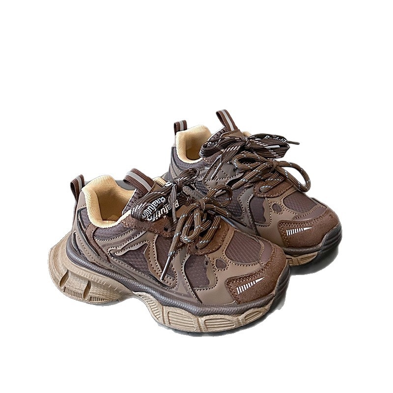 Dječje sportske tenisice, jesen-zima 2025, unisex tenisice za trčanje, stil dad shoes, podstava od fleecea i pamuka