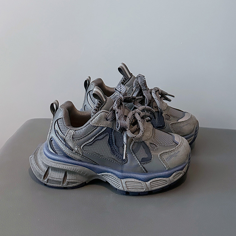 Dječje sportske tenisice, jesen-zima 2025, unisex tenisice za trčanje, stil dad shoes, podstava od fleecea i pamuka