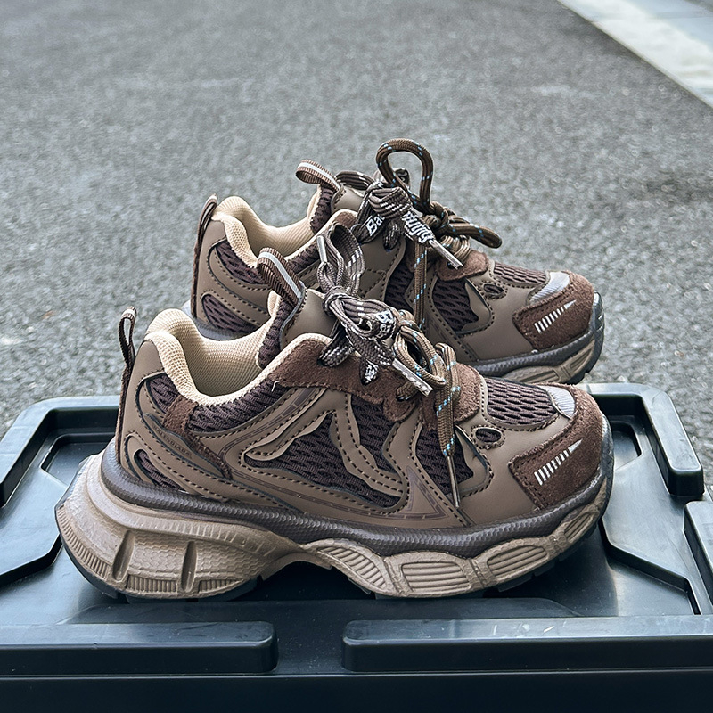 Dječje sportske tenisice, jesen-zima 2025, unisex tenisice za trčanje, stil dad shoes, podstava od fleecea i pamuka