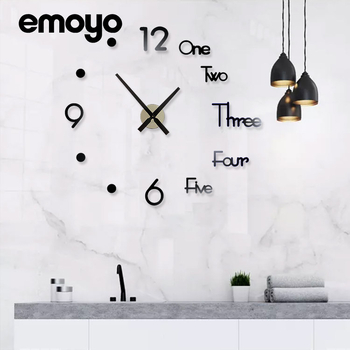 Moderne minimalistički tihi zidni sat s akrilnim ogledalom, DIY kvarcni sat za dnevni boravak