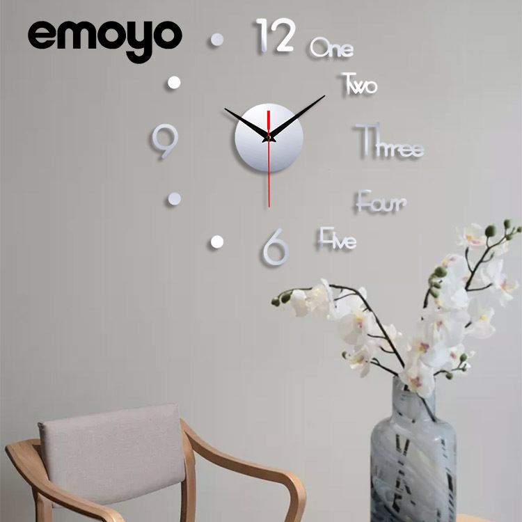 Moderne minimalistički tihi zidni sat s akrilnim ogledalom, DIY kvarcni sat za dnevni boravak