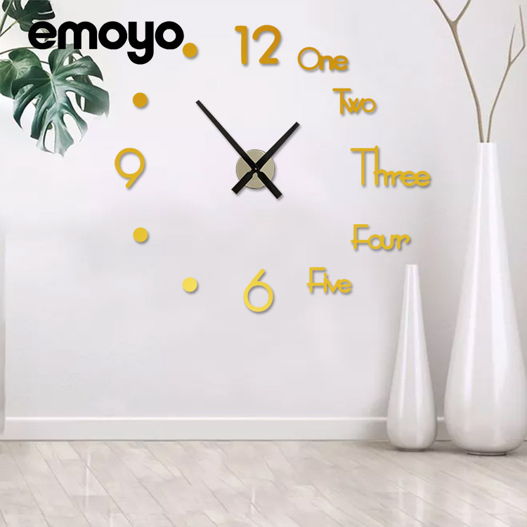 Moderne minimalistički tihi zidni sat s akrilnim ogledalom, DIY kvarcni sat za dnevni boravak