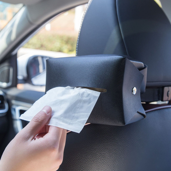 Kožna kutija za maramice za automobil, unutarnji dodatak, visi na stražnjem naslonjaču