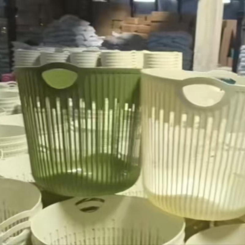 Plastična košara za skladištenje s uzorkom ratana, kućni organizator, višenamjenski koš za odlaganje odjeće, mogućnost tiskanja