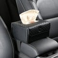 Kožna kutija za maramice za auto, stražnja montaža na naslon sjedala, višenamjenski sklopivi držač maramica