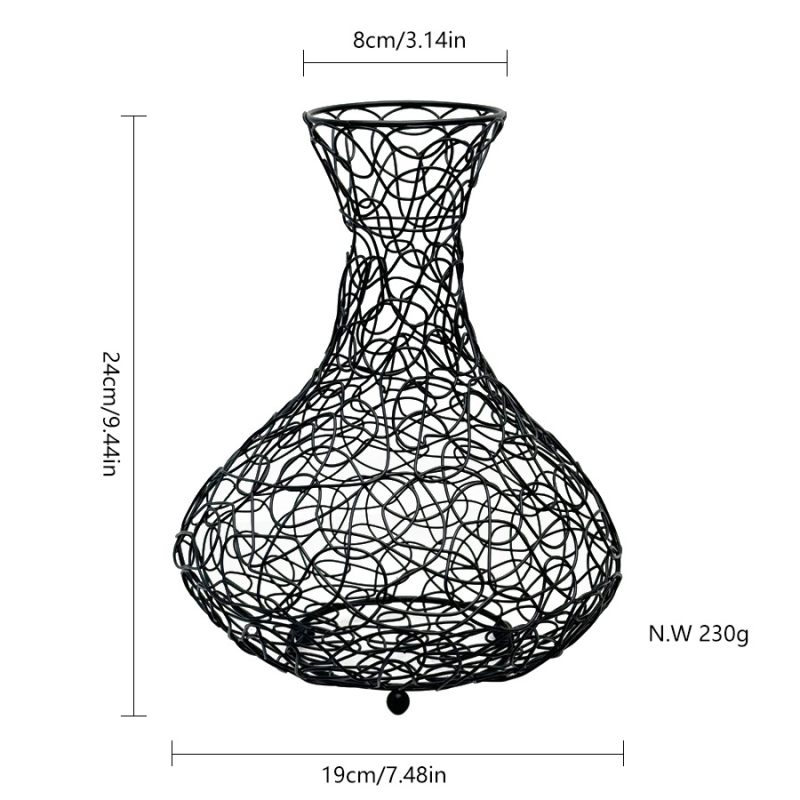 Željezni dekorativni predmet u obliku vaze za pohranjivanje vinskih čepova, vintage stil, pogodan za dnevni boravak ili bar