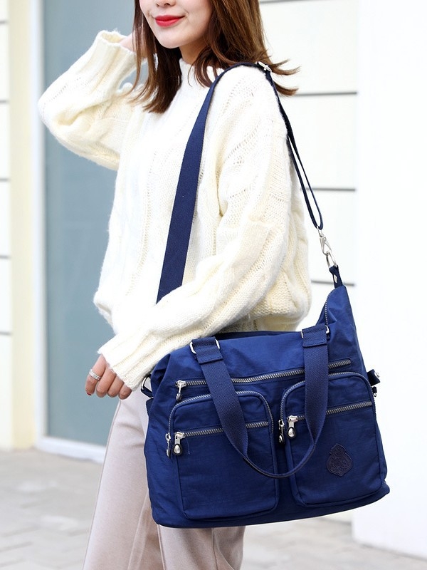 Ženska torba velikog kapaciteta, vodootporan Oxford materijal, crossbody torba od najlona i kanvasa, moderna preko ramena