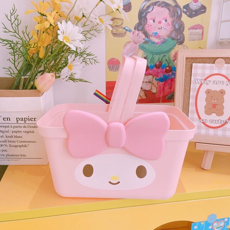 Miniso Sanrio plastični kućni koš za pohranu s Hello Kitty i My Melody