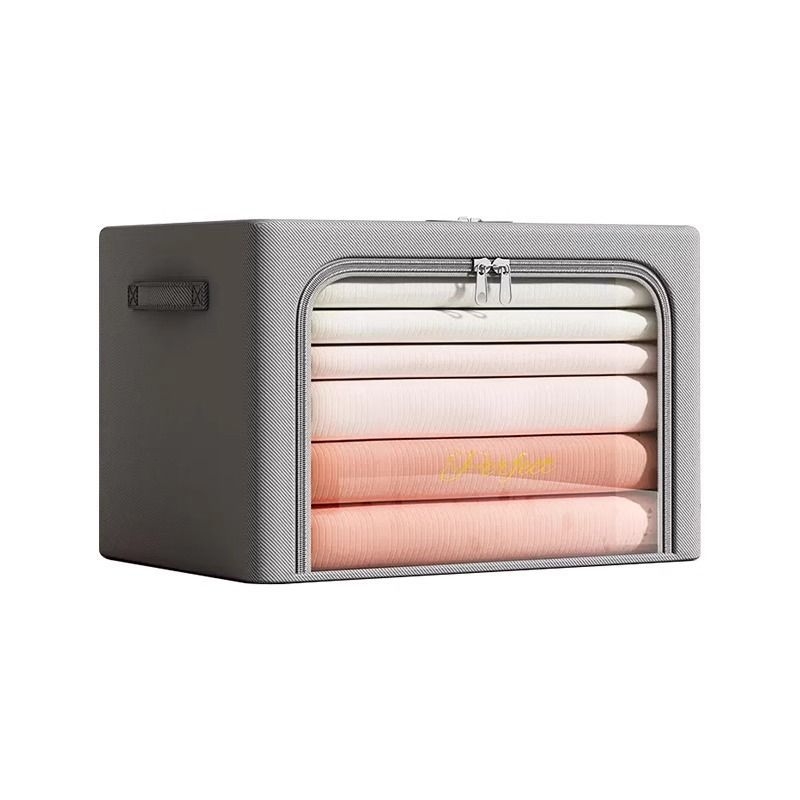Kutija za skladištenje odjeće od Oxford platna s čeličnom konstrukcijom, velik kapacitet, sklopivi organizator garderobe, dimenzije 60×42×40 cm