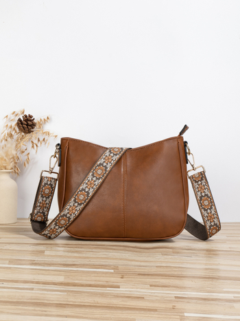 Ženska crossbody torba s jedinstvenim dizajnom, velika kapaciteta, ljeto 2024, PU koža, torba u obliku kanta, zatvarač