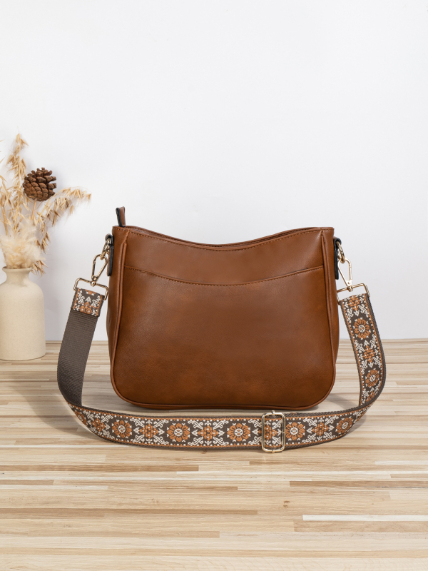 Ženska crossbody torba s jedinstvenim dizajnom, velika kapaciteta, ljeto 2024, PU koža, torba u obliku kanta, zatvarač