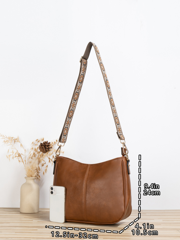 Ženska crossbody torba s jedinstvenim dizajnom, velika kapaciteta, ljeto 2024, PU koža, torba u obliku kanta, zatvarač