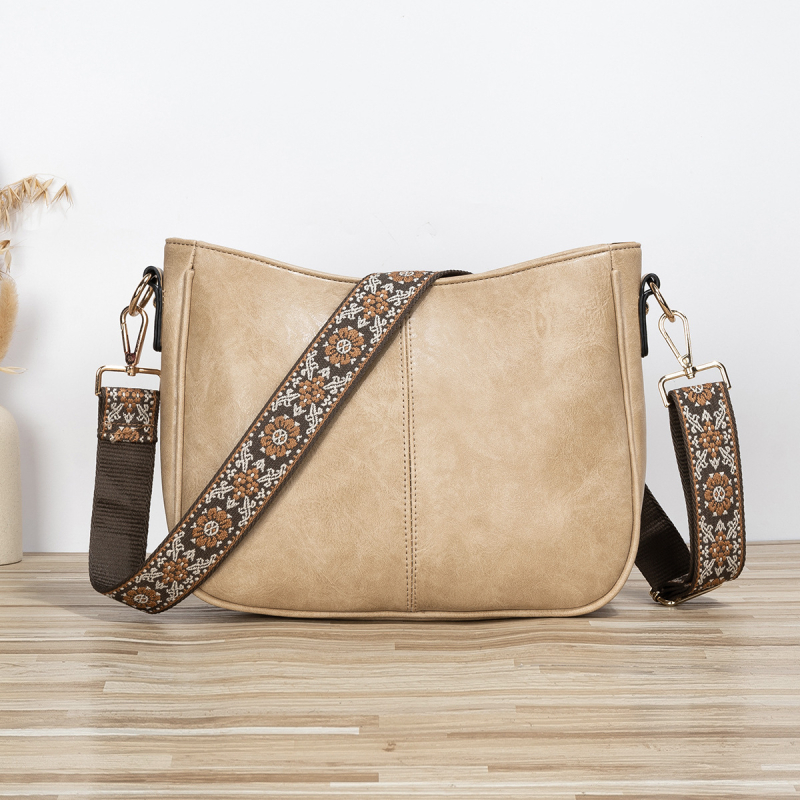 Ženska crossbody torba s jedinstvenim dizajnom, velika kapaciteta, ljeto 2024, PU koža, torba u obliku kanta, zatvarač
