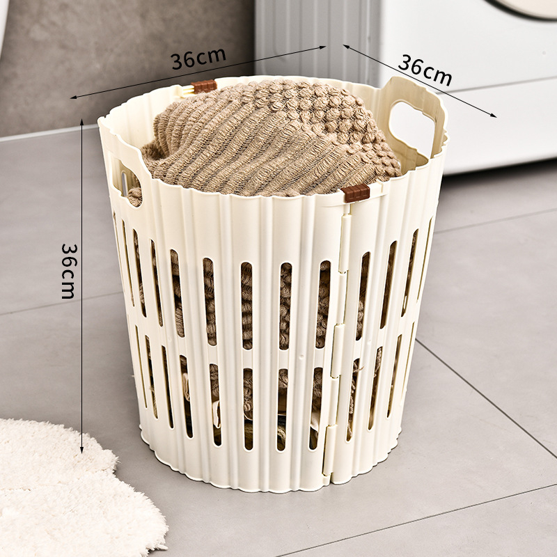 Sklopivi koš za prljavo rublje – kružni plastični koš za pranje i skladištenje, za balkon i kupaonicu