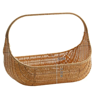 Coș de flori împletat, realizat manual, decorativ