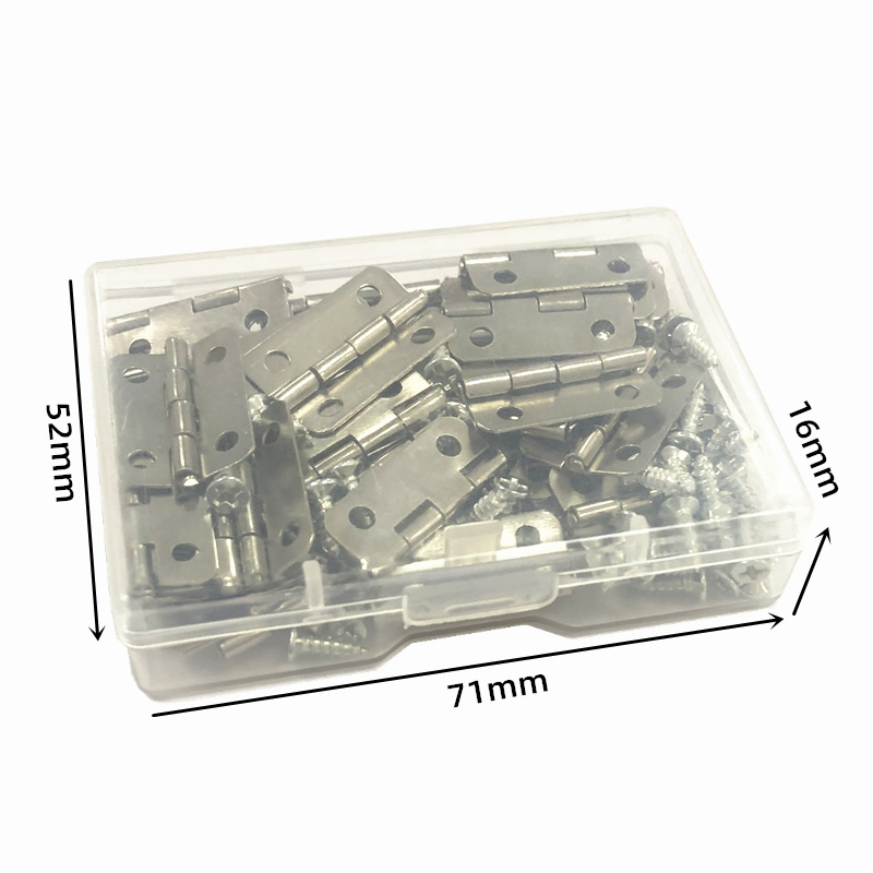 Sklopiva šarka za kutiju za nakit, 16×13 mm s zaobljenim kutovima i vijcima, mini šarka, nakit hardver