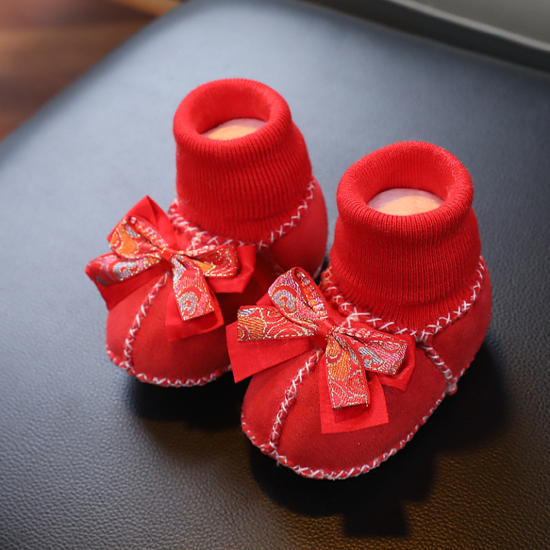 Novorođene velur cipelice s pliš unutarnjom, topla mekana podloga, unisex, 0–15 mjeseci