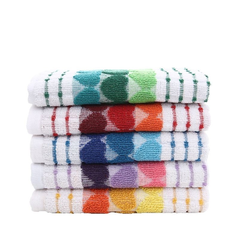 Poliestersko-pamučna jacquard kuhinjska krpa s dizajnom srca breskve, mala krpa