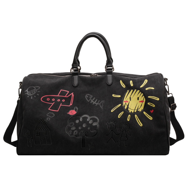 Torba za putovanje u graffiti stilu, personalizirana, velikog kapaciteta, platnena torba za putovanja, nošenje preko ramena ili ručno