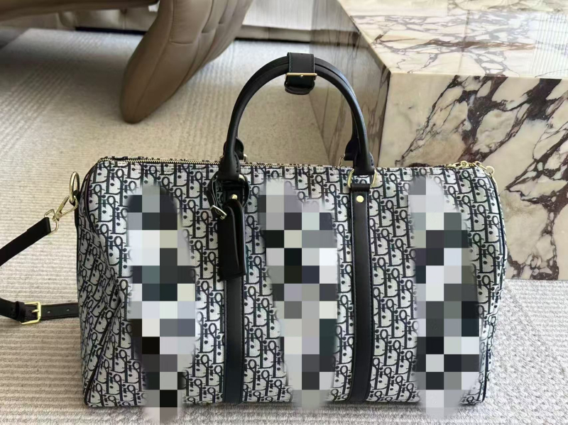 Kockasta platnena torba za ramena za putovanje – unisex, velik kapacitet 20–35 L