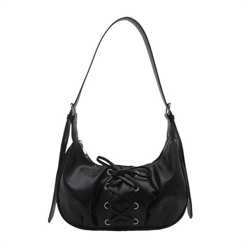 Ženska torba s vezom i mašnicom, PU koža, mala kvadratna crossbody torba, gradski minimalistički stil, proljeće 2025