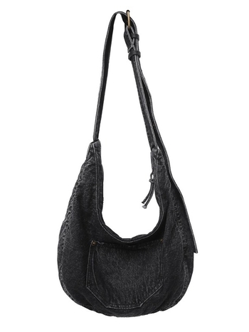 Denim torba preko ramena u japanskom stilu, velika kapaciteta, svakodnevna upotreba, oblik dumpling