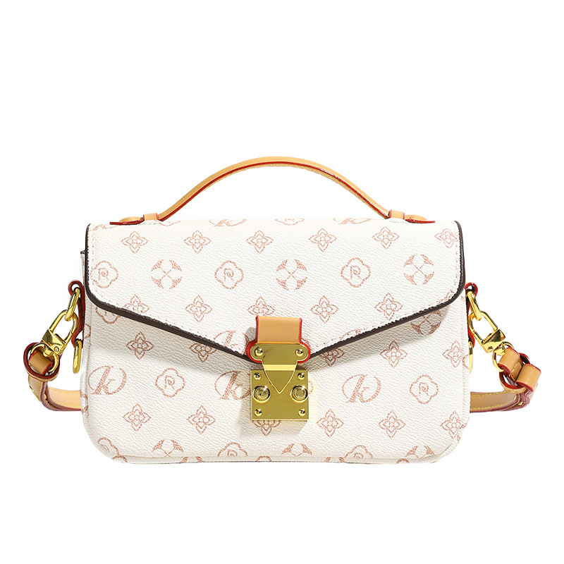 Retro mala kvadratna torbica s kontrastnim otiskom, crossbody torba preko ramena, moderan stil 2025