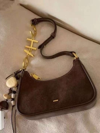 Nanjia stil: mat torbica pod pazuh za žene, boja javor, Champs-Elysées boja, jesen-zima, crossbody torba na jedno rame