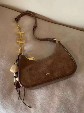 Nanjia stil: mat torbica pod pazuh za žene, boja javor, Champs-Elysées boja, jesen-zima, crossbody torba na jedno rame