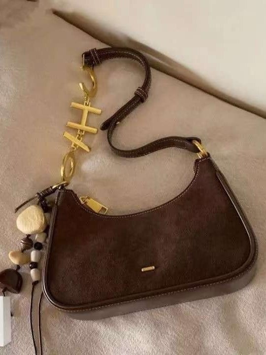Nanjia stil: mat torbica pod pazuh za žene, boja javor, Champs-Elysées boja, jesen-zima, crossbody torba na jedno rame
