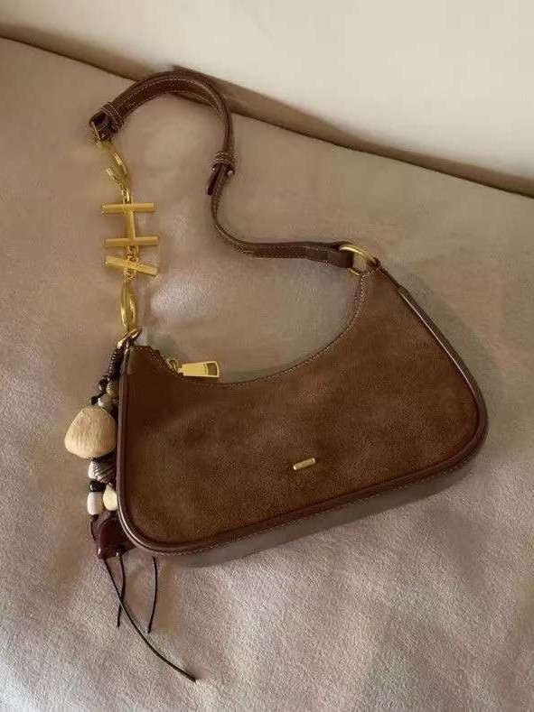 Nanjia stil: mat torbica pod pazuh za žene, boja javor, Champs-Elysées boja, jesen-zima, crossbody torba na jedno rame