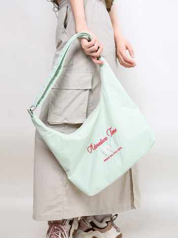 Ženska platnena crossbody torba, korejski nišni stil, velik kapacitet, tote torba, svježa i slatka estetika