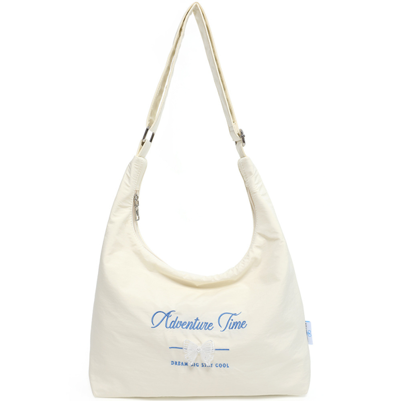 Ženska platnena crossbody torba, korejski nišni stil, velik kapacitet, tote torba, svježa i slatka estetika