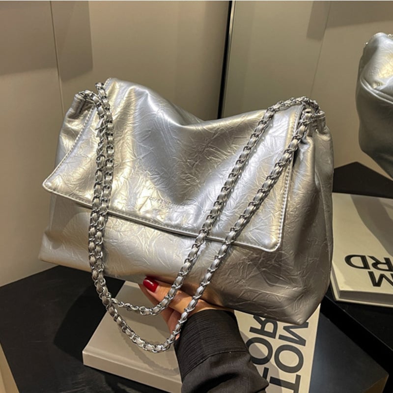 Elegantna minimalistička torbica za pod pazuhom za žene, velika kapaciteta, PU koža, za rame ili crossbody