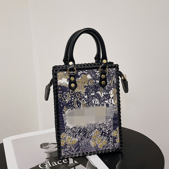 DIY komplet za tote torbu — PU materijal, mala veličina, zatvarač, ručno šivanje, rameni ili crossbody stil