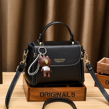 PU kožna mala kvadratna crossbody torba, korejski stil, ljeto, jednobojna