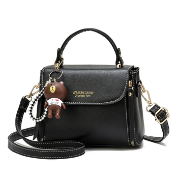 PU kožna mala kvadratna crossbody torba, korejski stil, ljeto, jednobojna
