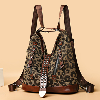 Ženski retro ruksak velikog kapaciteta, višenamjenski i jednostavan, torba preko ramena ili crossbody za svakodnevnu upotrebu