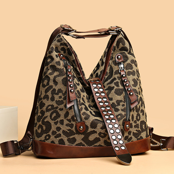 Ženski retro ruksak velikog kapaciteta, višenamjenski i jednostavan, torba preko ramena ili crossbody za svakodnevnu upotrebu