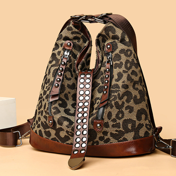 Ženski retro ruksak velikog kapaciteta, višenamjenski i jednostavan, torba preko ramena ili crossbody za svakodnevnu upotrebu