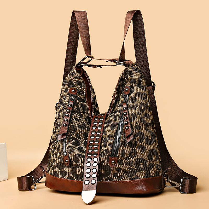 Ženski retro ruksak velikog kapaciteta, višenamjenski i jednostavan, torba preko ramena ili crossbody za svakodnevnu upotrebu