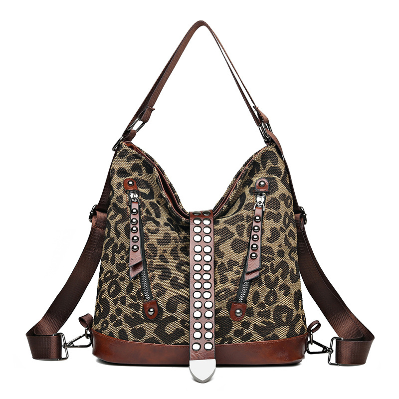 Ženski retro ruksak velikog kapaciteta, višenamjenski i jednostavan, torba preko ramena ili crossbody za svakodnevnu upotrebu