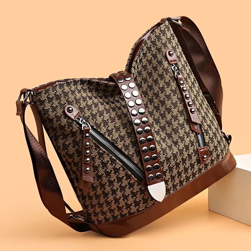 Ženski retro ruksak velikog kapaciteta, višenamjenski i jednostavan, torba preko ramena ili crossbody za svakodnevnu upotrebu