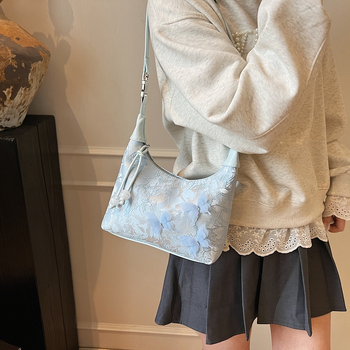 Ženska torba u kineskom stilu, retro dizajn, svila jacquard, 2025 nova, torba za rame i crossbody