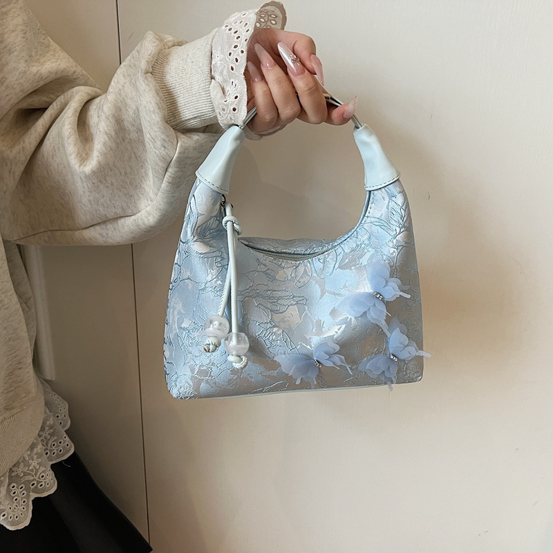 Ženska torba u kineskom stilu, retro dizajn, svila jacquard, 2025 nova, torba za rame i crossbody